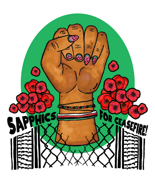 Sapphics 4 Ceasefire 4" Vinyl Sticker